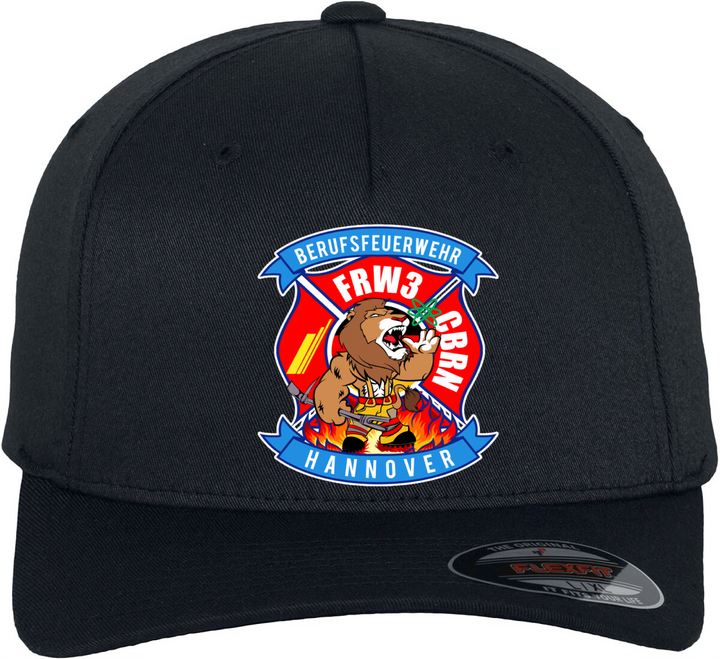 Flexfit Cap Black Wache 3- Berufsfeuerwehr Hannover
