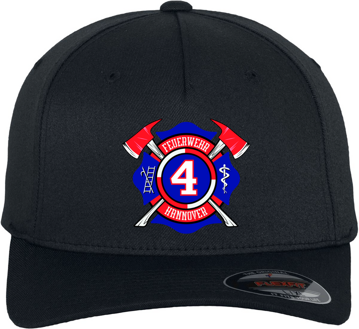 Flexfit Cap Black Wache 4 - Berufsfeuerwehr Hannover