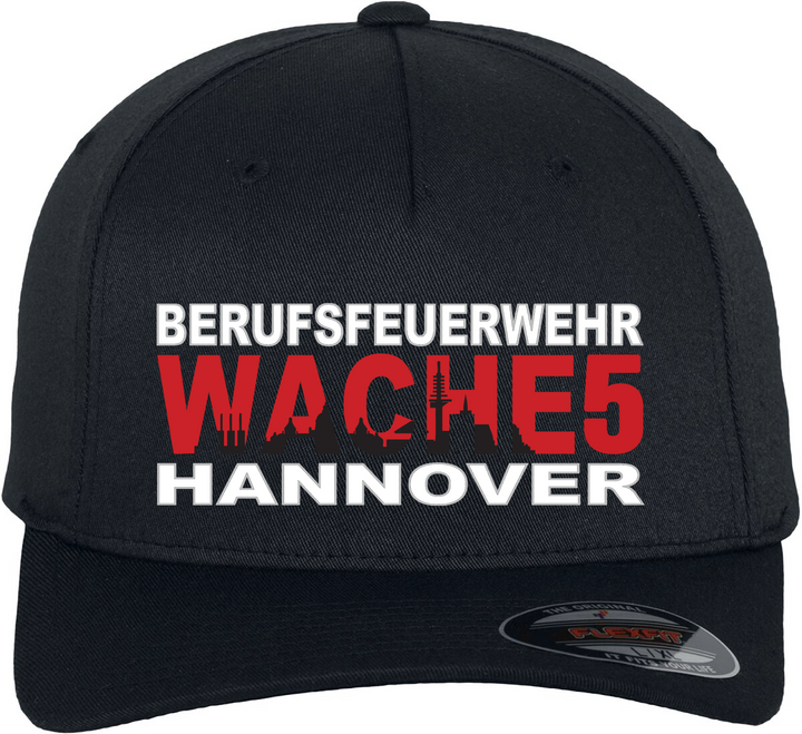 Flexfit Cap Black Wache 5- Berufsfeuerwehr Hannover